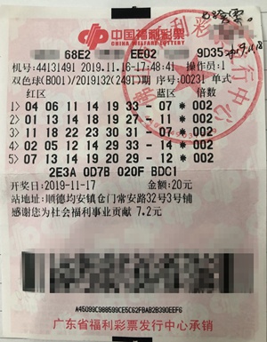 顺德中奖