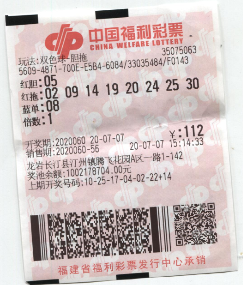 中奖彩票