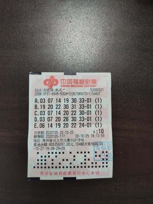 10元的幸运——870万元双色球大奖