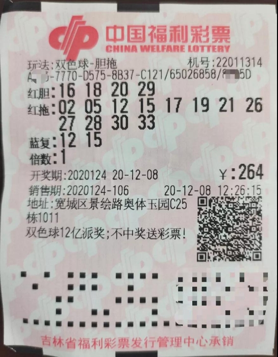 双色球2000万元1