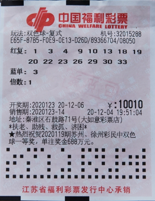 南京彩民领取双色球2020123期千万元大奖1 南京彩民领取双色球2020123期千万元大奖1