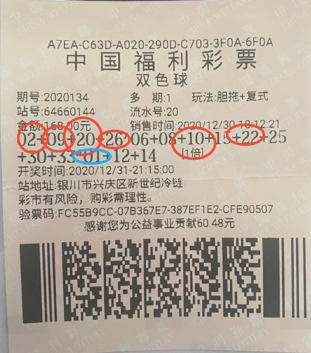 女子收双色球559万元新年大礼1