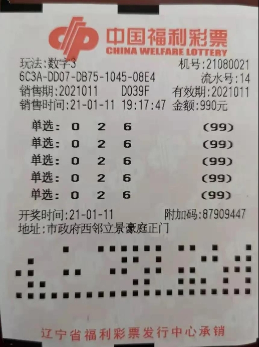 营口技术型彩友精准投注“3D”斩获大奖52万元