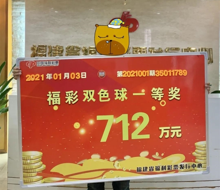 福清合买团喜揽双色球712万元大奖