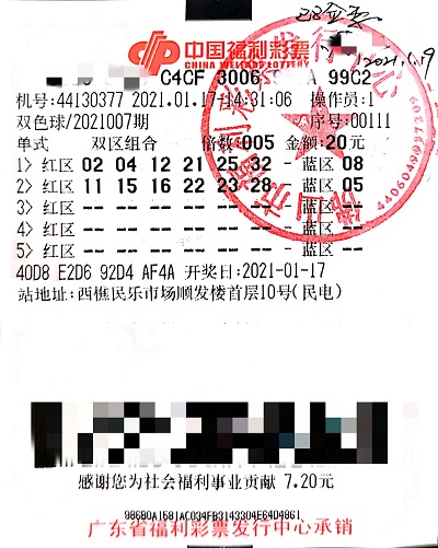 佛山彩民揽5注二等奖遗憾错失千万头奖1