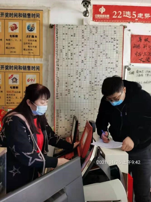七台河市福彩人抗疫不松劲  巡查不懈怠1
