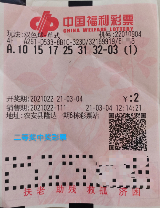 吉林牛年首注双色球1000万大奖2